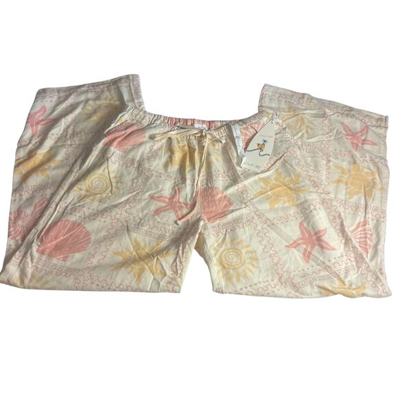 NWT Cali 1850 Womens XL Linen Blend Pants Elastic Pull On Beachy Coastal Cottage - Picture 6 of 10